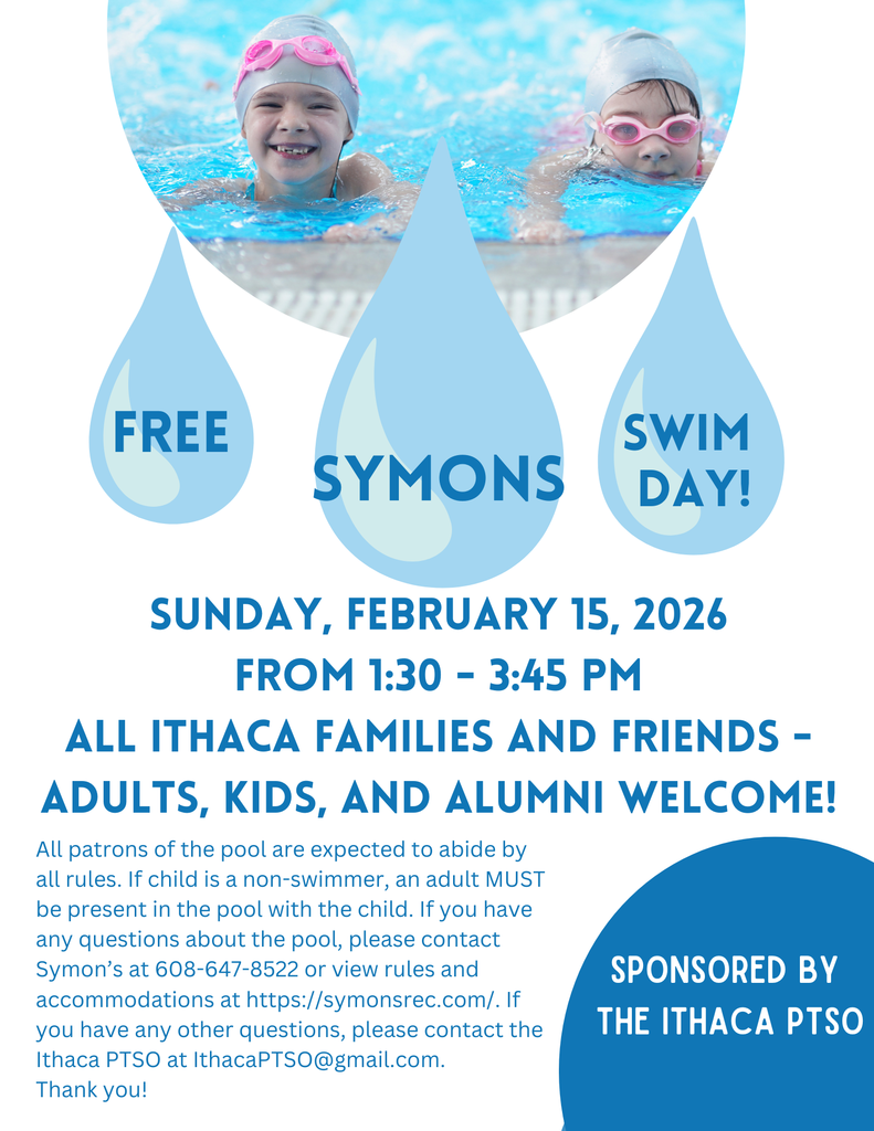 Ithaca PTSO Free Symons Swim Day - February 15, 2026