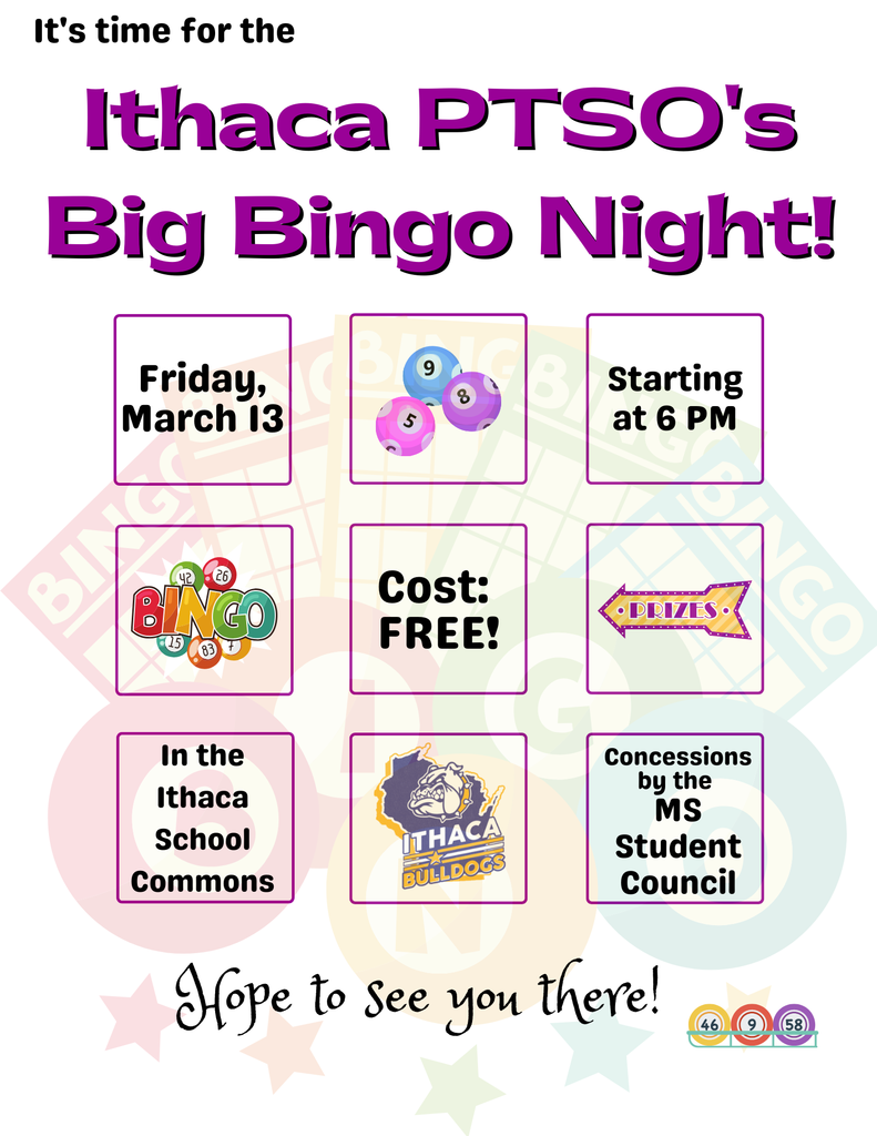 Ithaca PTSO's Big Bingo Night 2026