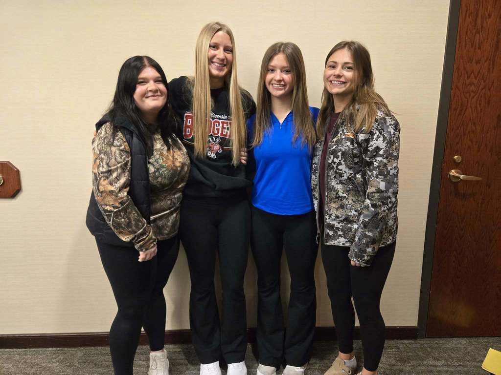 2026 Ithaca FFA State Qualifiers Milk Quality team Ashlynn Fowell, Jacey Maxwell, Maylee Pluemer, Autumn McBain