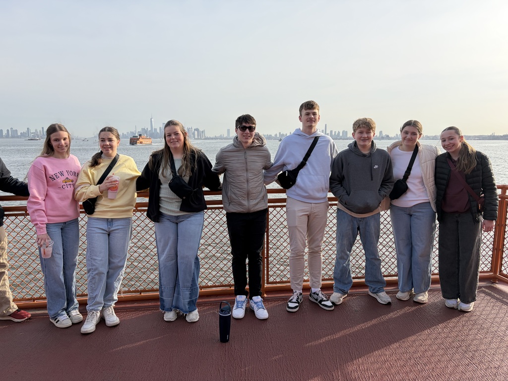 Ithaca Music Department Spring 2026 New York City trip on trip to Lady Liberty