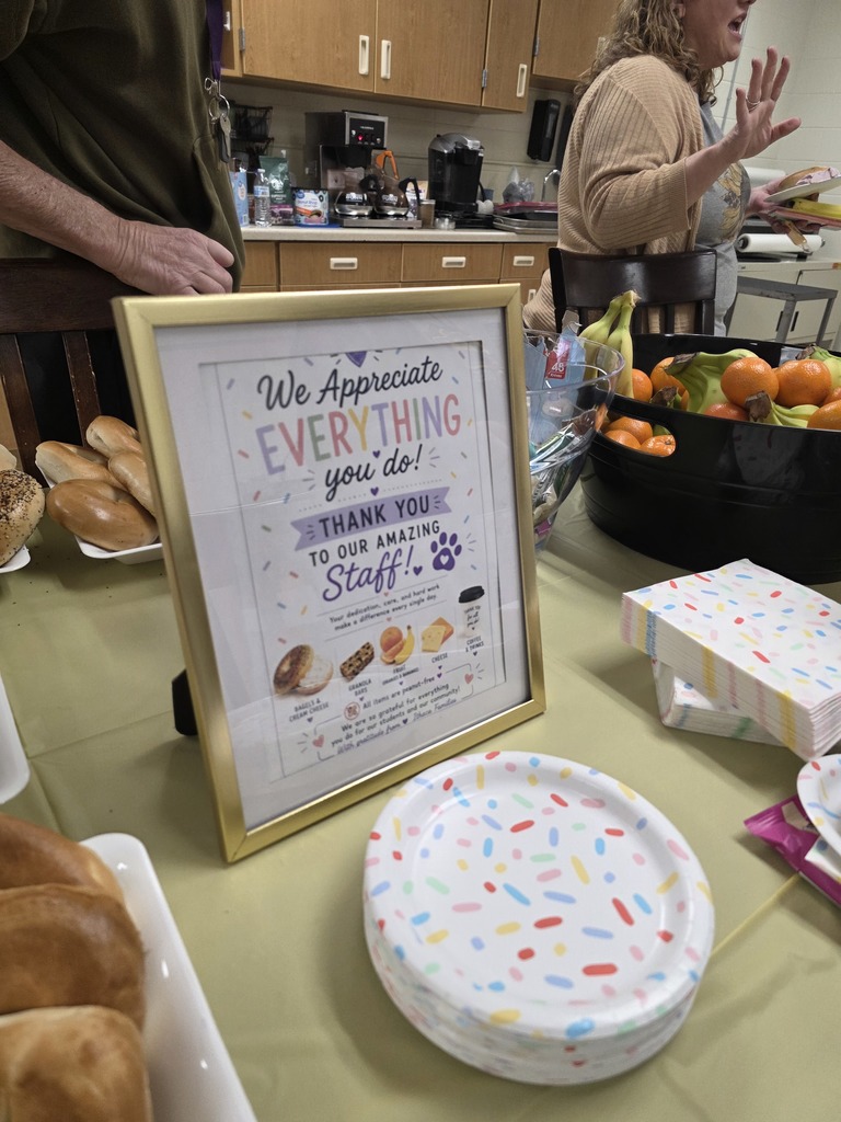 2026 Teacher Appreciation Week breakfast from parents THANK YOU