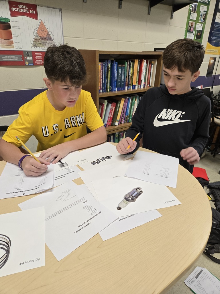 2026 Mrs Sprecher Career Development in Middle School Ag Class A.T. J.R.
