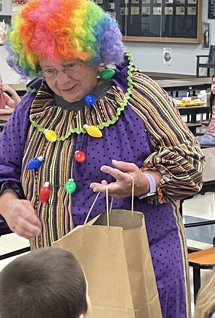 National School Lunch week 2026 Bubbles the Clown K