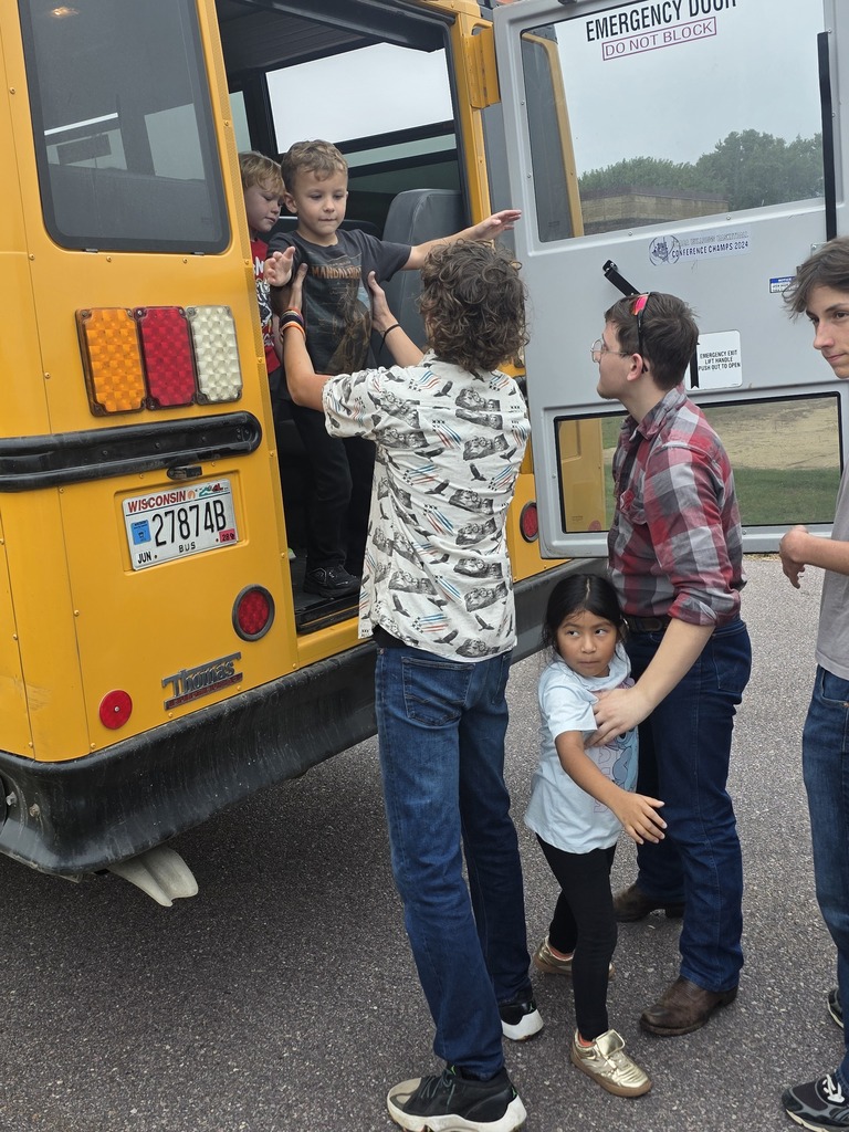 2026 Bus Safety student training exercise getting out the back