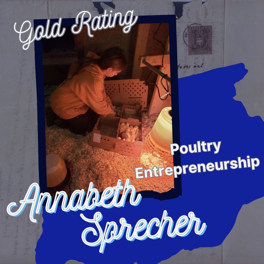 Annabeth Sprecher FFA State Finalist Poultry Entrep