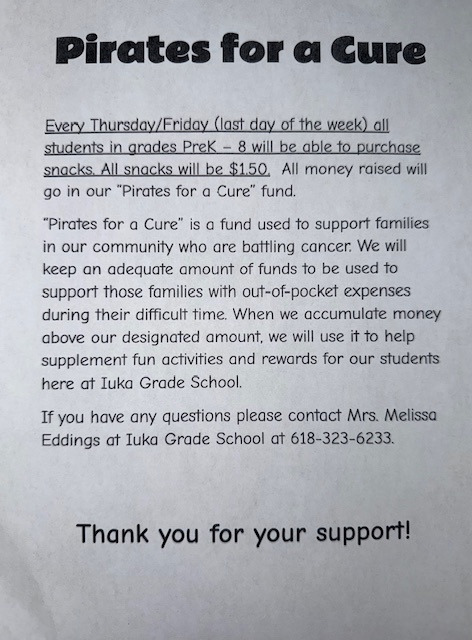 Pirates for a Cure flyer