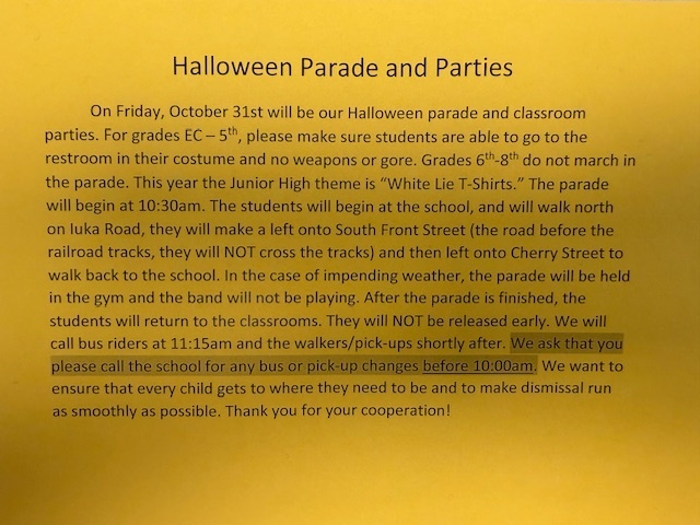 Halloween Parade and Party