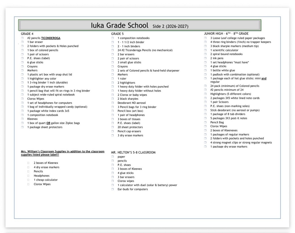 School Supply List 26-27 back