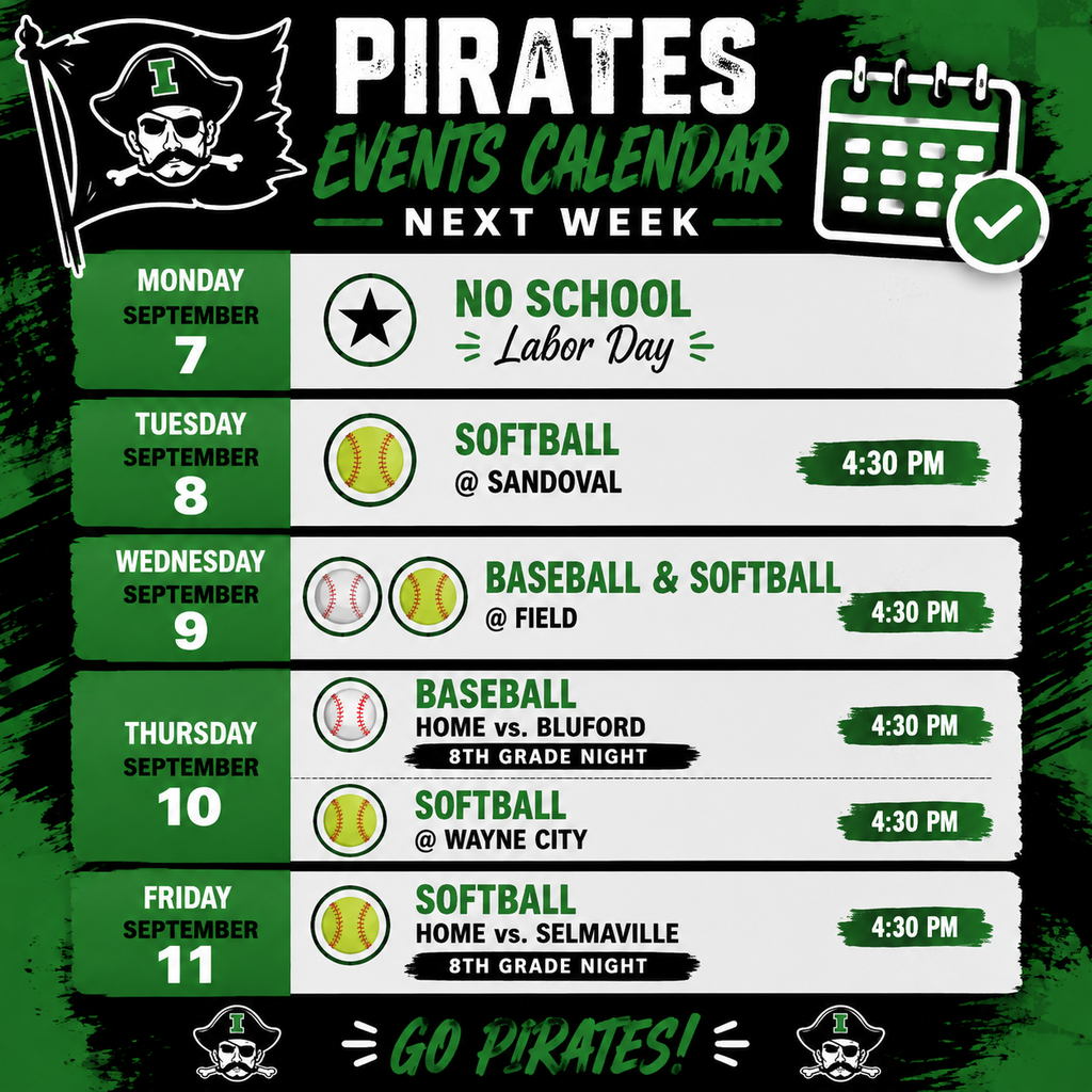 Calendar for Sept 7-12