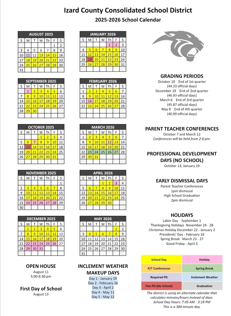 academic calendar