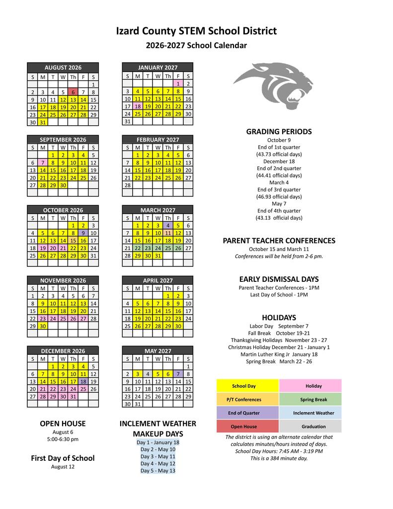 school calendar