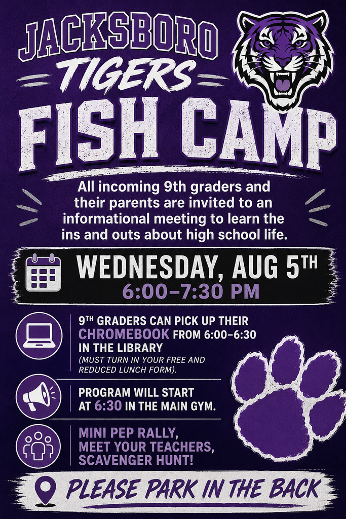 All incoming 9th graders and their parents are invited to an informational meeting to learn the ins and outs about high school life. Wednesday, Aug 5th, 6:00-7:30 PM. 9th graders can pick up their Chromebook from 6:00-6:30 in the library (must turn in your free and reduced lunch form). Program will start at 6:30 in the main gym. Mini pep rally, meet your teachers, scavenger hunt. Please park in the back