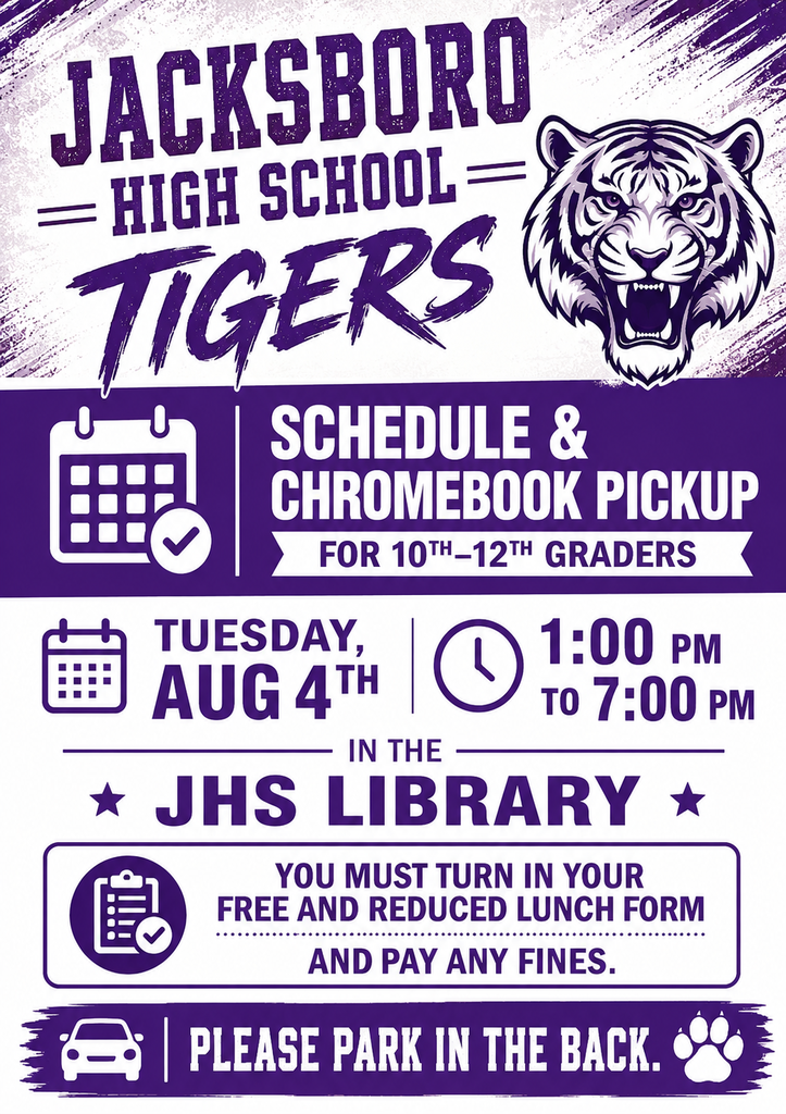 10th-12th Grade Schedule & Chromebook pickup, Tuesday, Aug 4th, 1:00-7:00 pm
