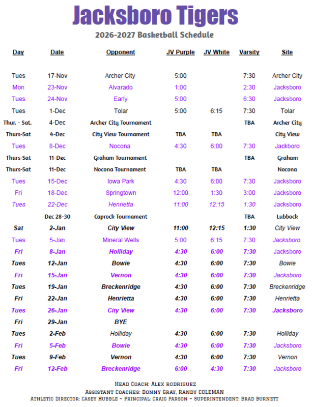 JHS Tiger Basketball