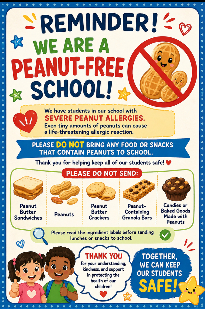 We are a peanut-free school.