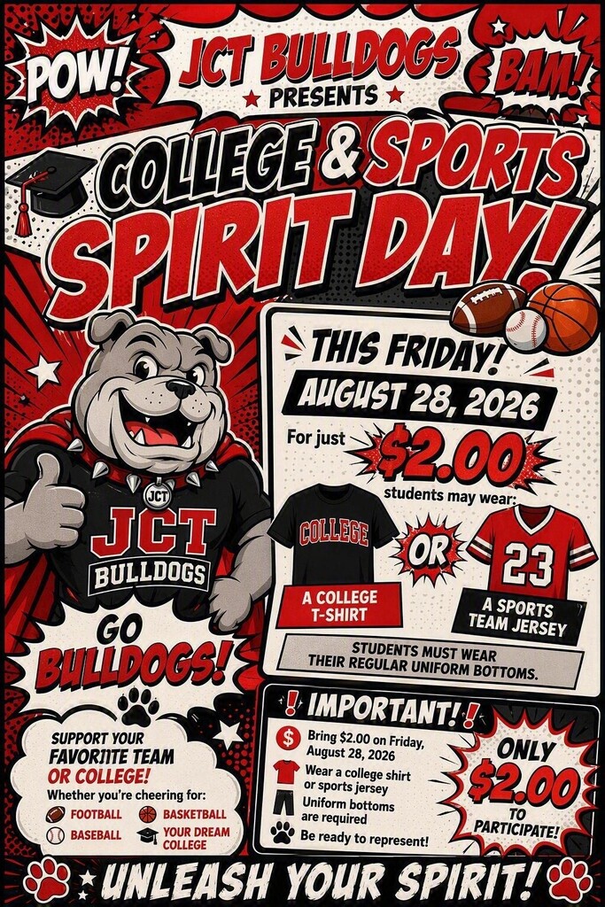 College T-Shirt or Sports Jersey Day