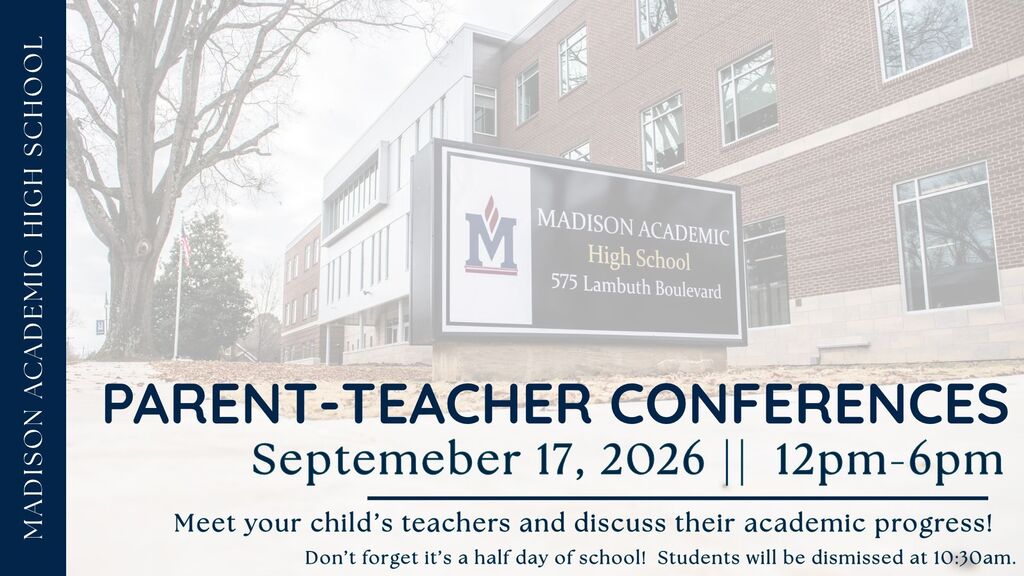 Parent Teacher Conferences Sept. 17 from 12pm-6pm