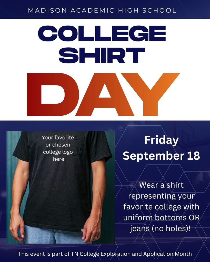 College Shirt Day, Friday 918