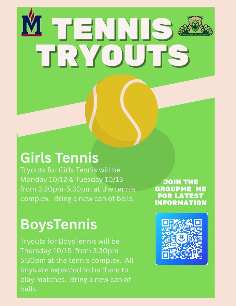 Tennis Tryout Flyer