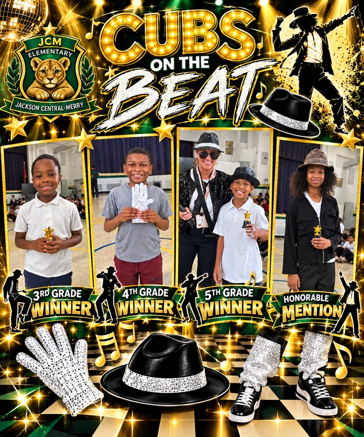 Winners of the 3rd- 5th moonwalk competition