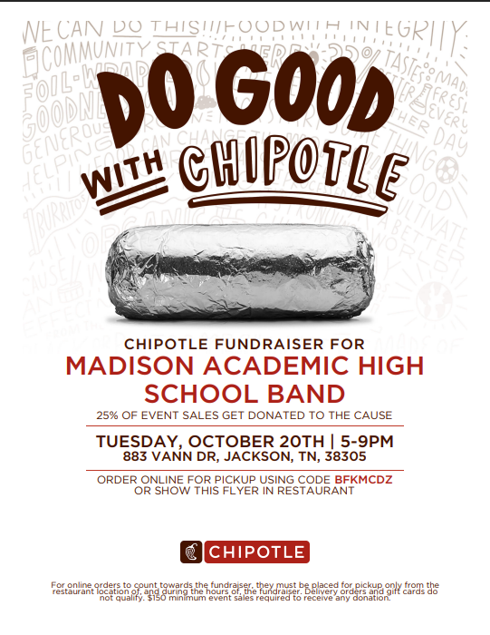 Chipotle Dine to Donate Flyer