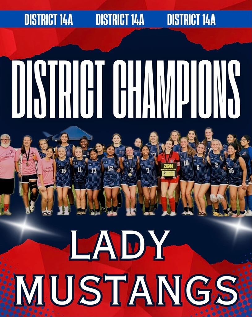 Lady Mustang District Soccer Champs