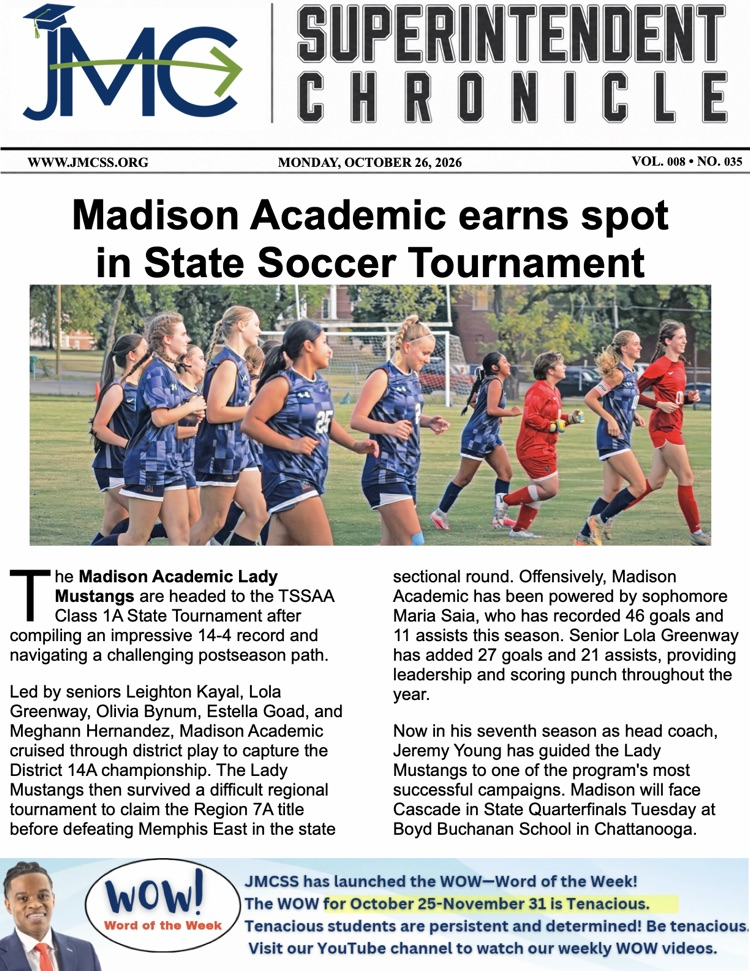 Chronicle Oct 25, 2026 Madison Soccer