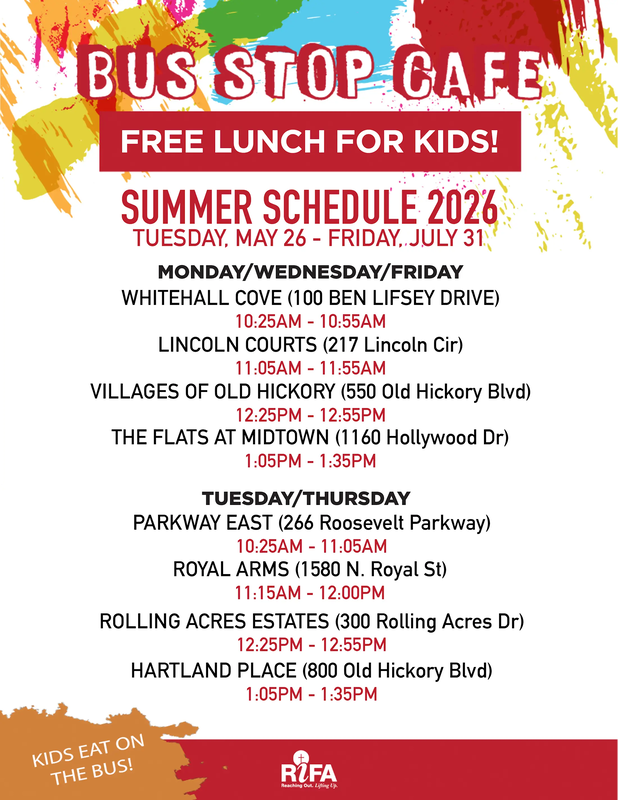 RIFA Bus Stop Café schedule