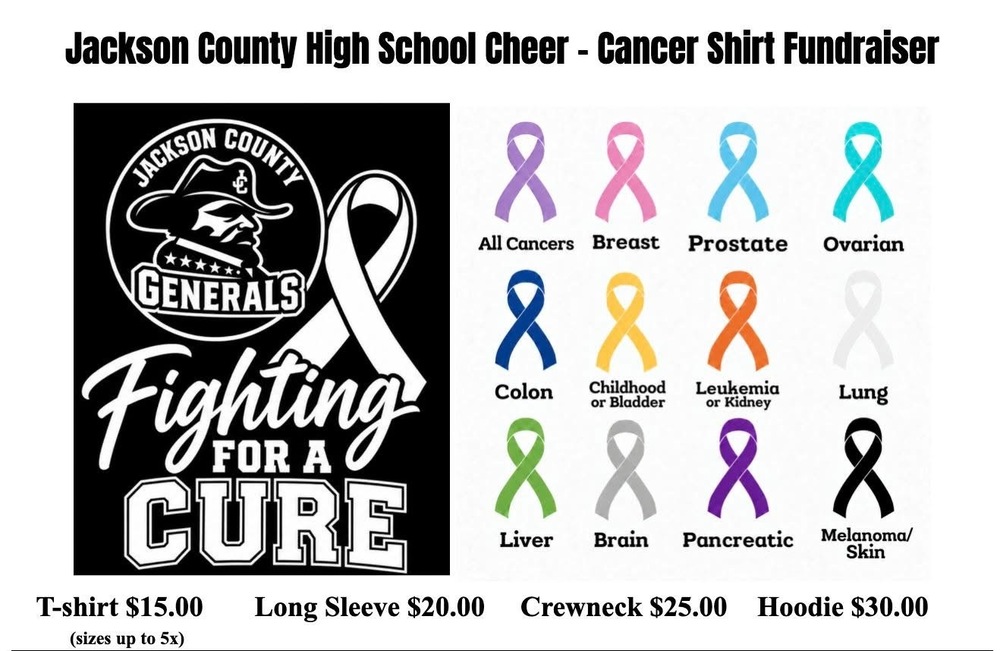This is a tshirt design that cheerleaders are selling to raise money for cancer.