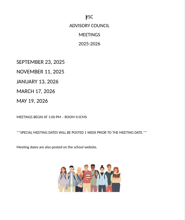 YSC Advisory Council Meetings