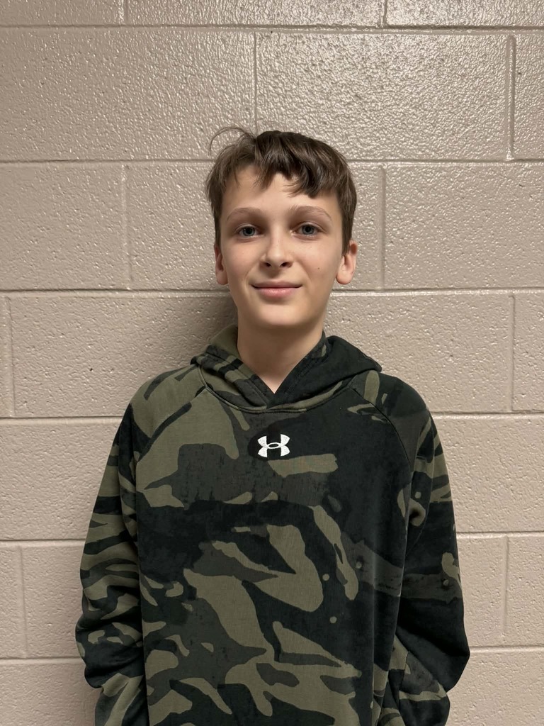 Brentley Ward, 6th Grade Student of the Week