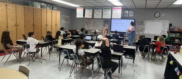 Students in Ms. Chelsi's 3rd grade literacy class are learning about parts of speech to become better writers!