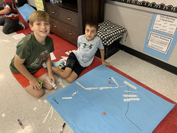 4th grade Literacy completing plot mountain after reading Trumpet of the Swan