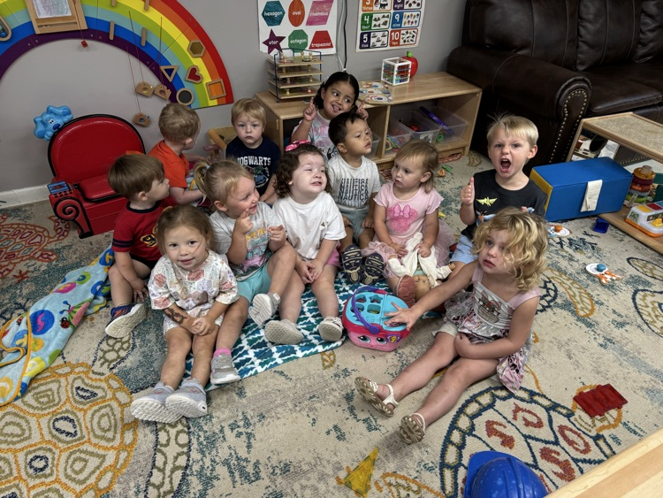 Our Swifton Toddlers used our Frog Street curriculum to learn about families! We shared our family pictures, talked about ways families spend time together, and enjoyed a fun indoor shape picnic