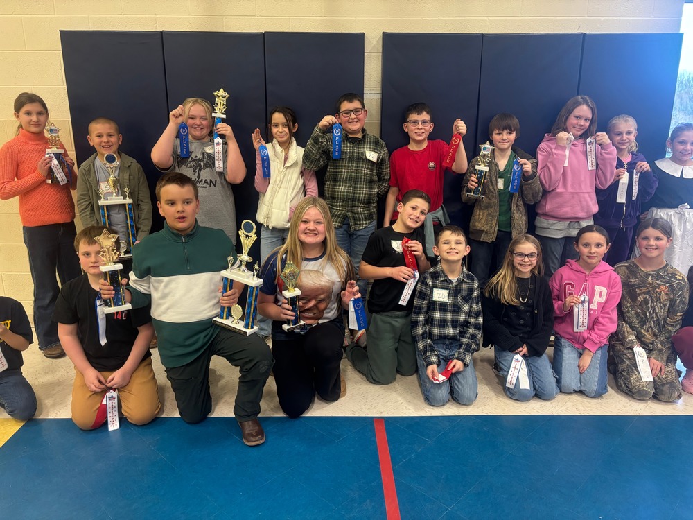 Kenna Elementary 1st, 2nd, & 3rd place ribbons.