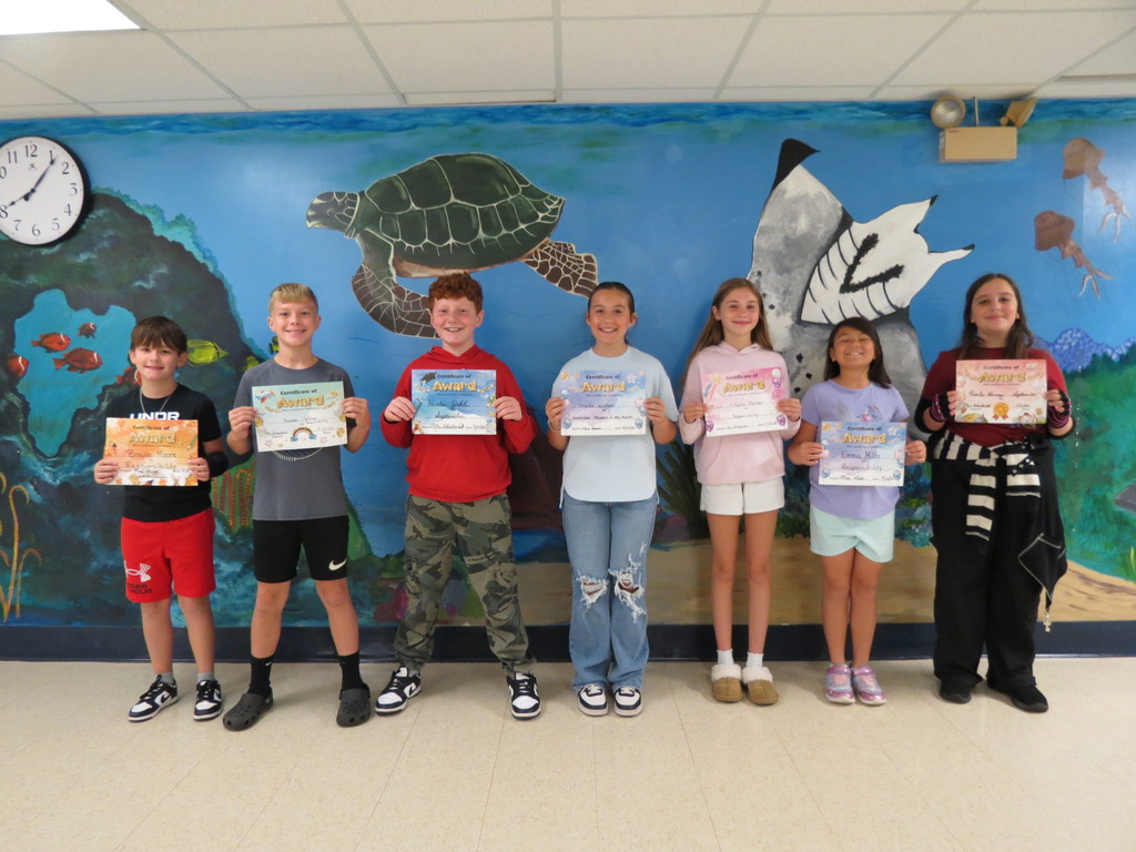 5th Grade Students of the Month 