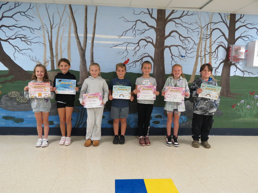 2nd Grade Students of the Month 