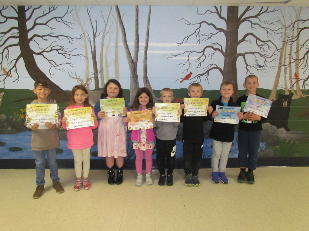 1st Grade Students of the Month 