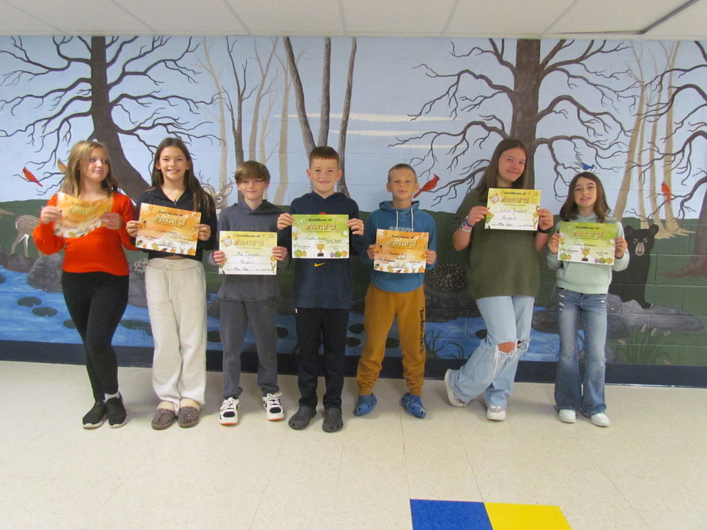 5th Grade Students of the Month 