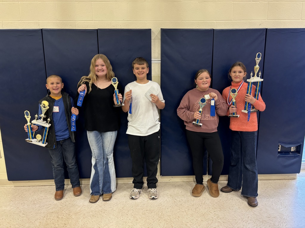 Students who received 1st in category in the KES Science Fair