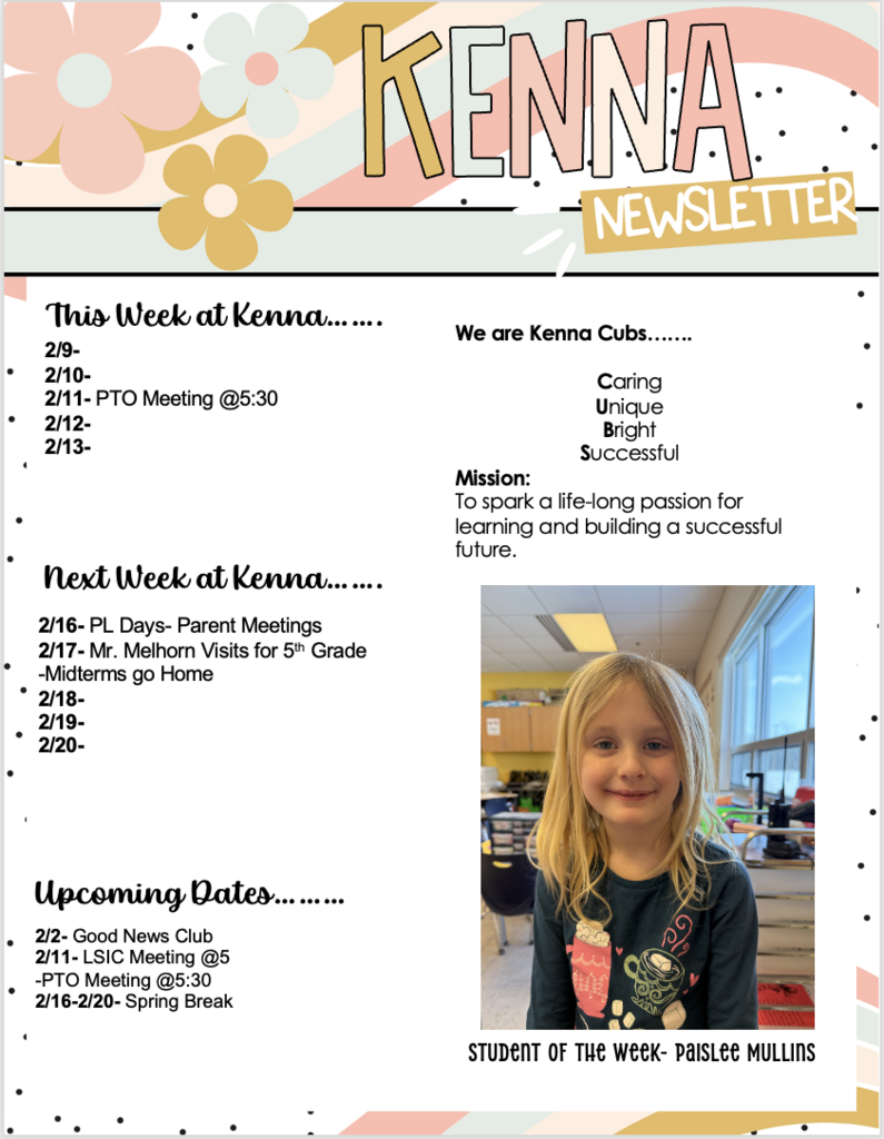 KES Parent Newsletter for Feb 9-13