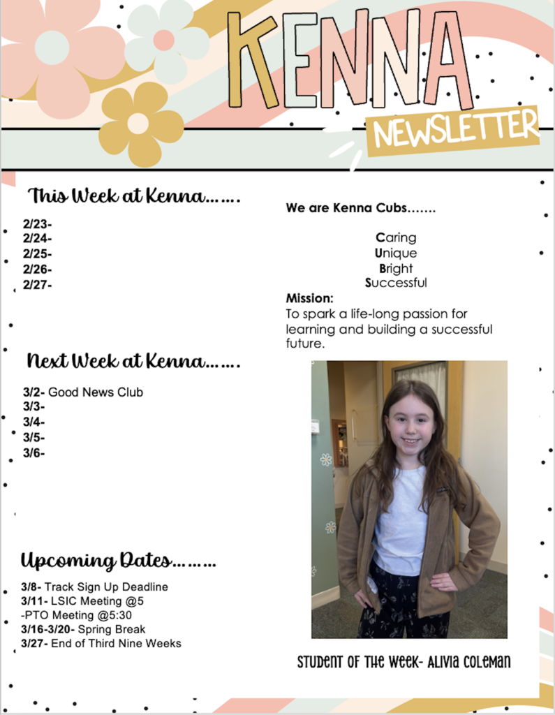 KES Parent Newsletter 2.23.26
