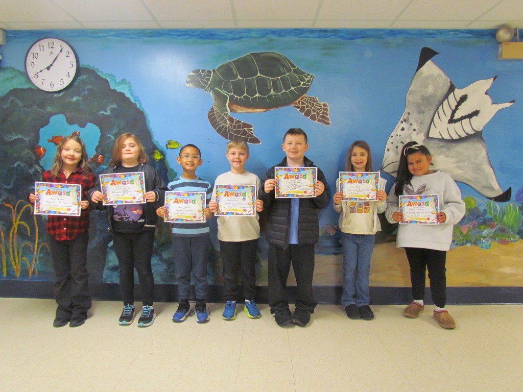 1st Grade Students of the Month 