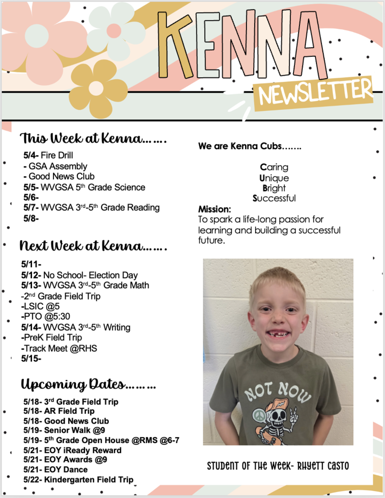 KES 5.4.26 Parent Newsletter
