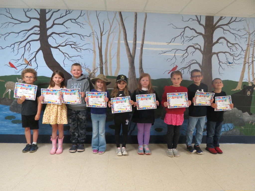1st Grade Students of the Month 