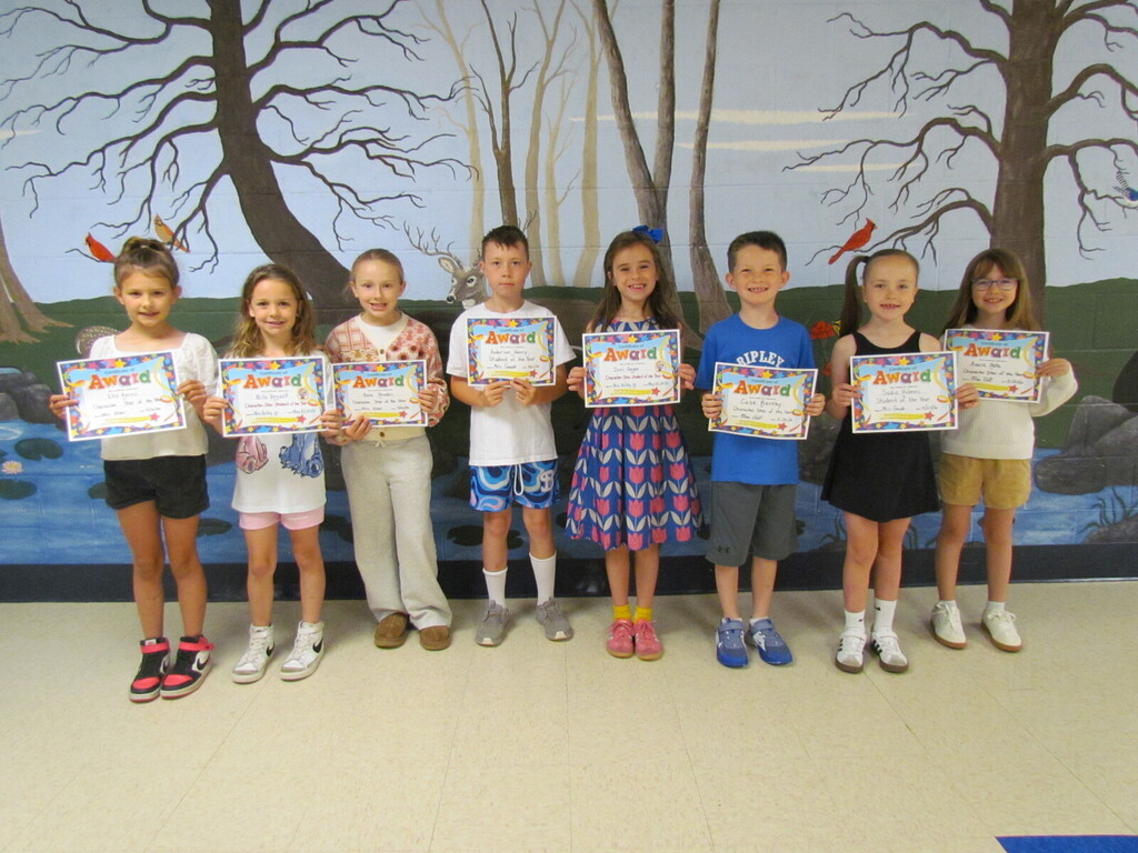 2nd Grade Students of the Month 