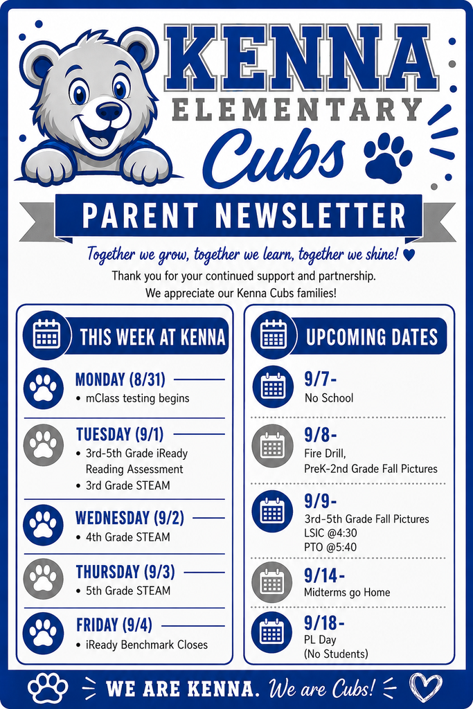 KES Parent Newsletter 8.31.26