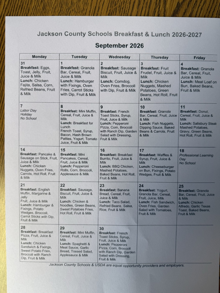 Sept Menu