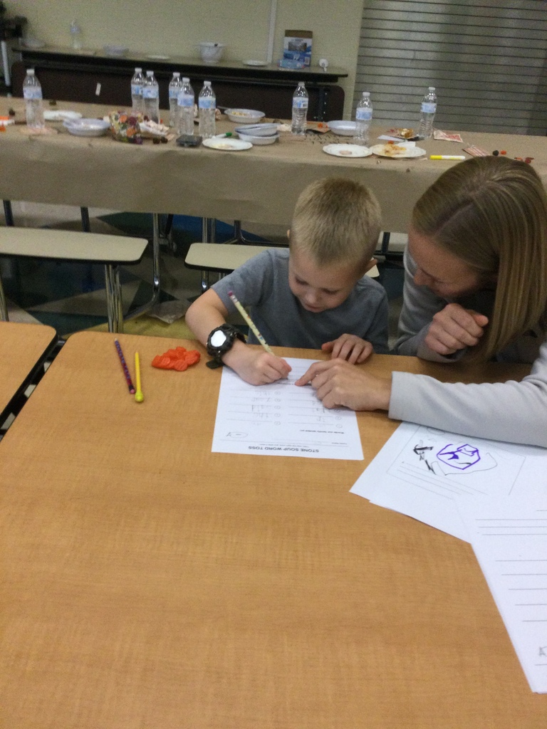 Students making Stone Soup