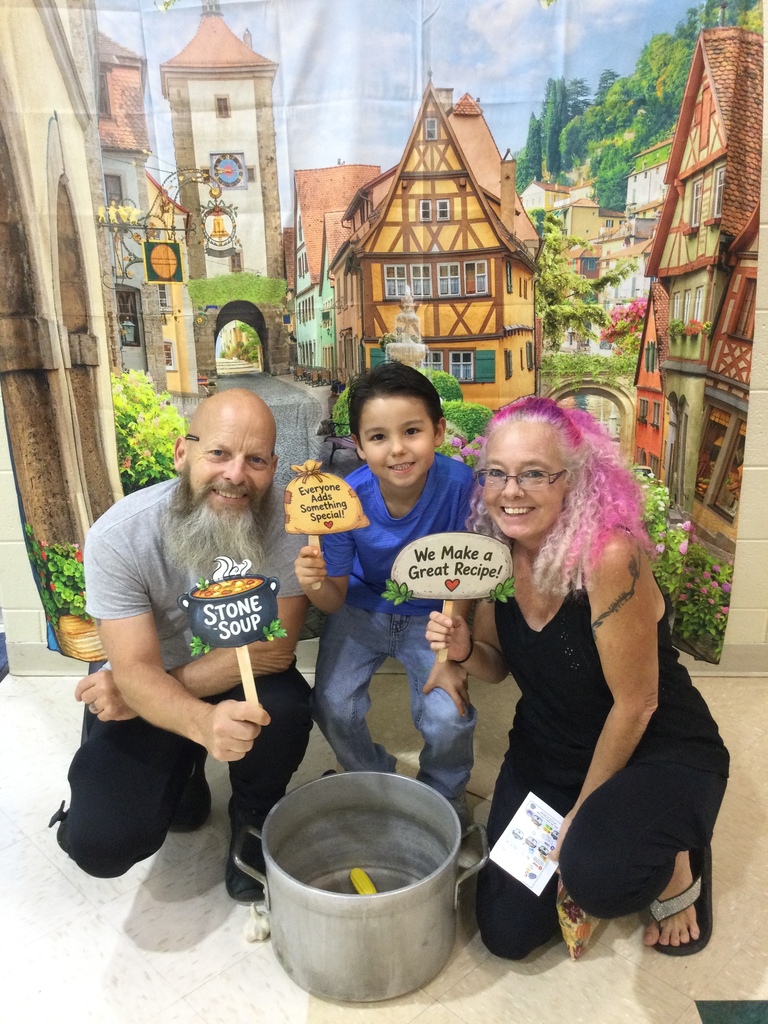 Students making Stone Soup